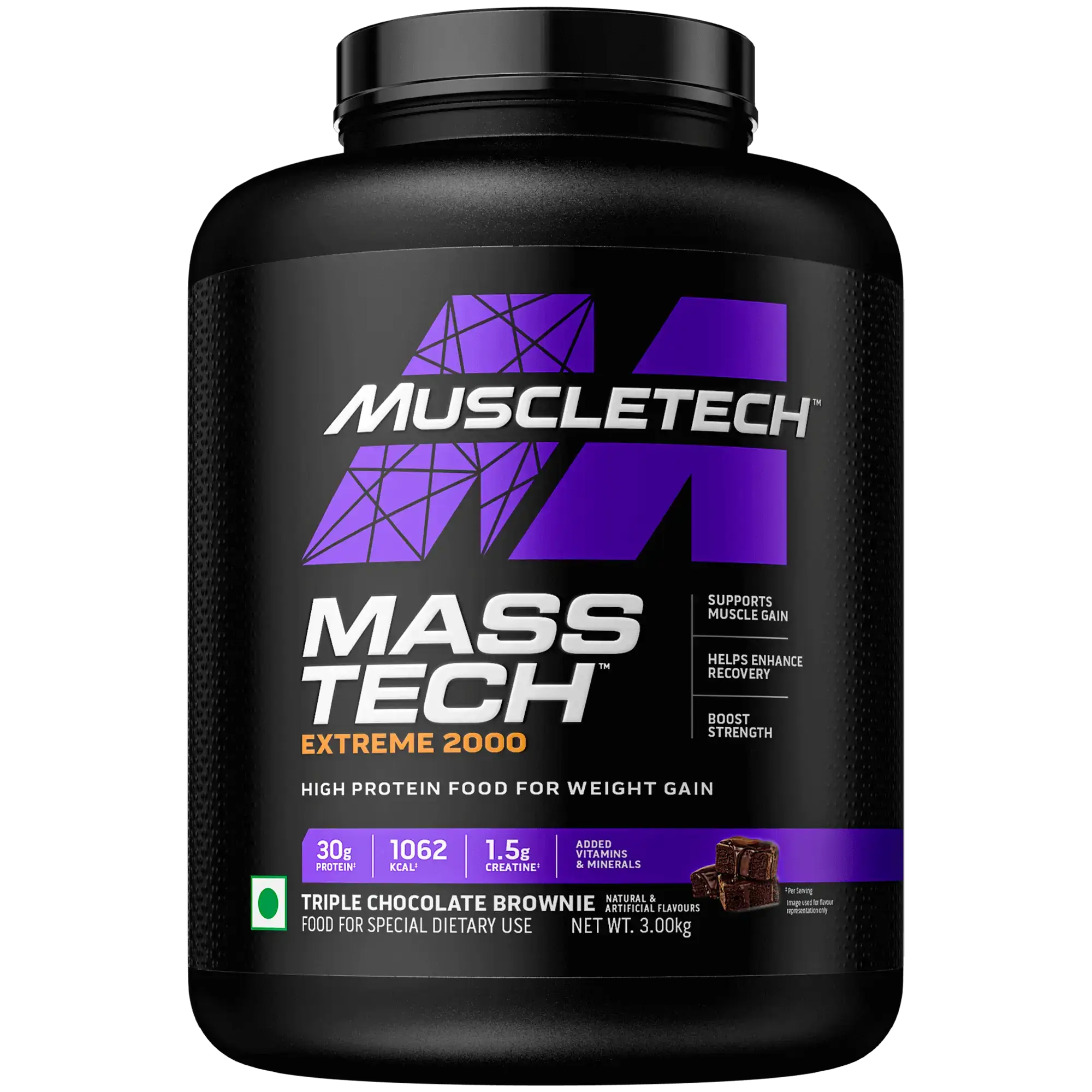 Muscletech masstech extreme 2000 triple chocolate brownie 3kg