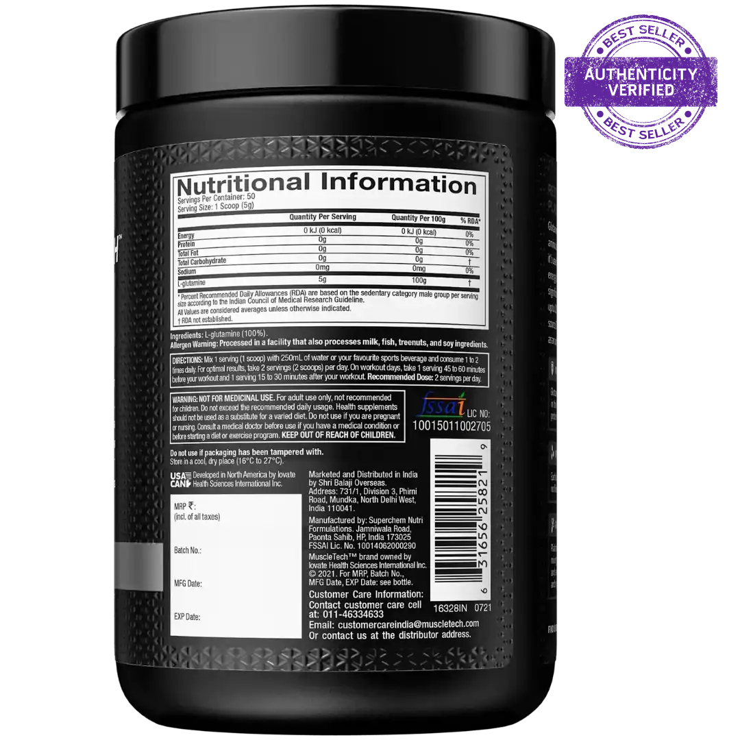 100 GLUTAMINE Unflavoured - 1