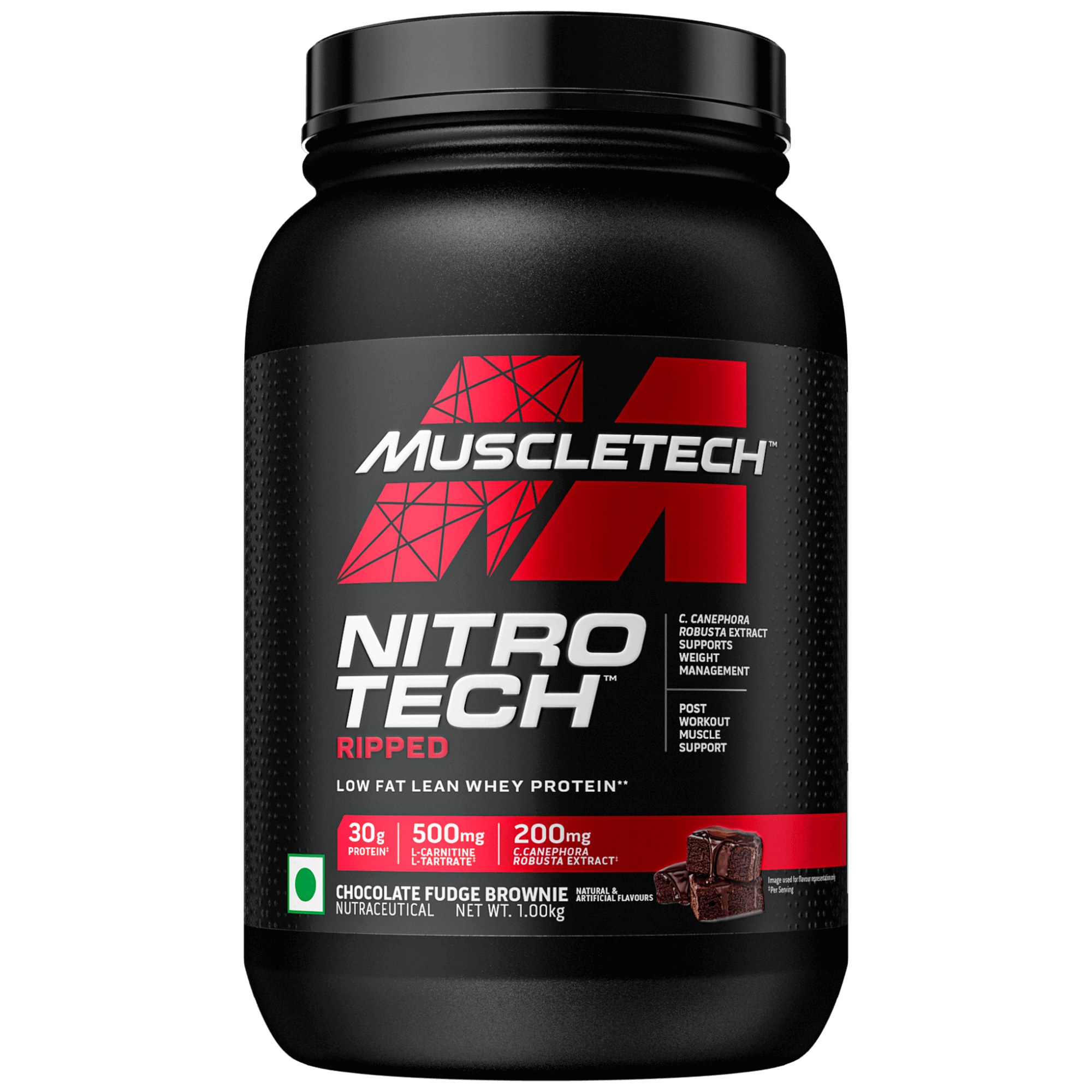 Muscletech nitrotech ripped chocolate fudge brownie 1kg