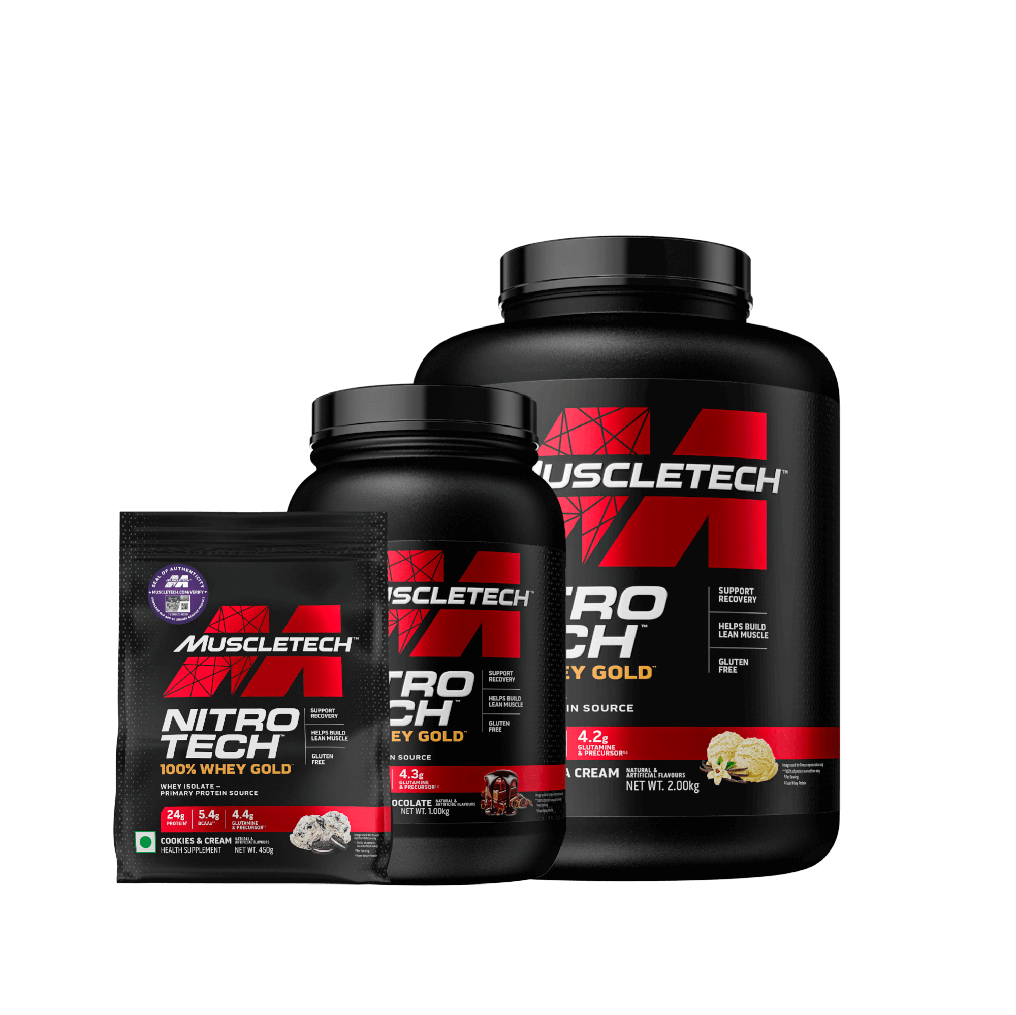 Muscletech nitrotech whey gold range