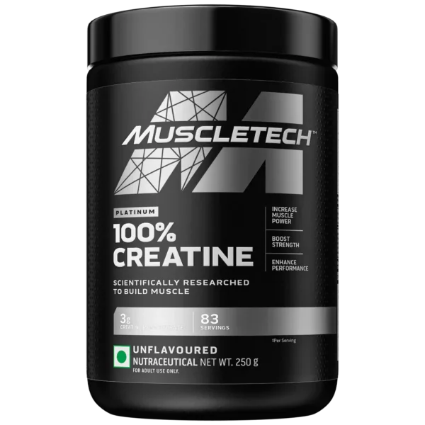 Muscletech platinum 100% creatine unflavoured 250g