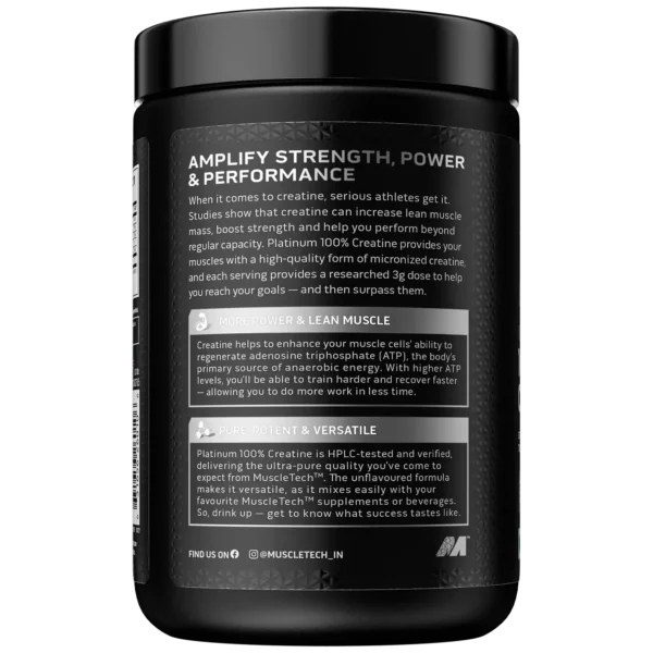 Muscletech platinum 100% creatine unflavoured 250g