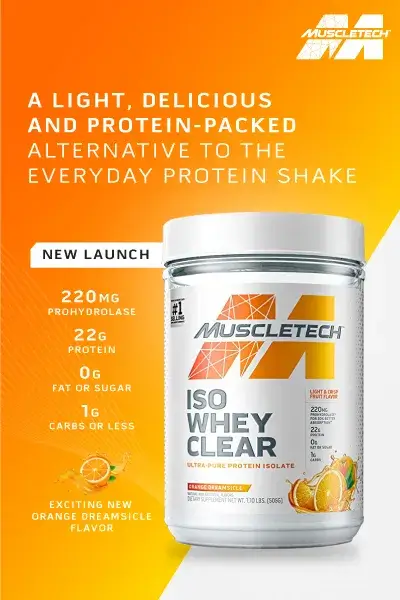 Muscletech Iso Whey Clear Banner