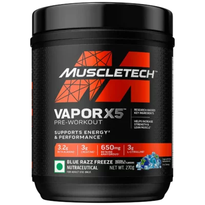 Muscletech vaporx5 blue razz freeze 270g