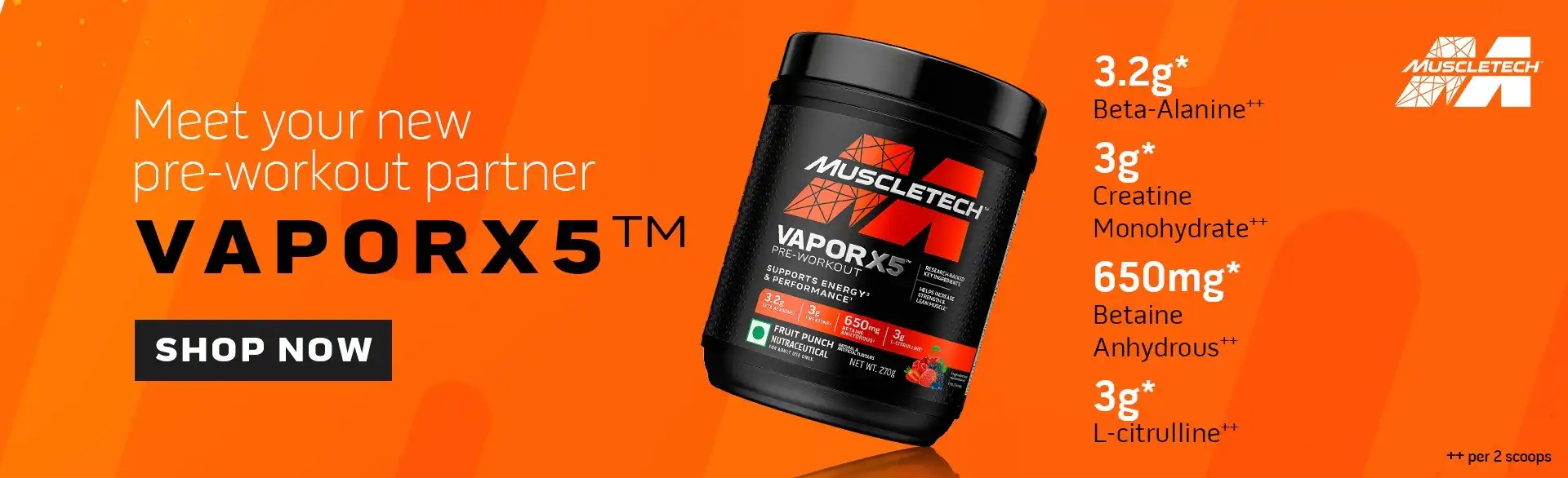 Muscletech VaporX5 Banner