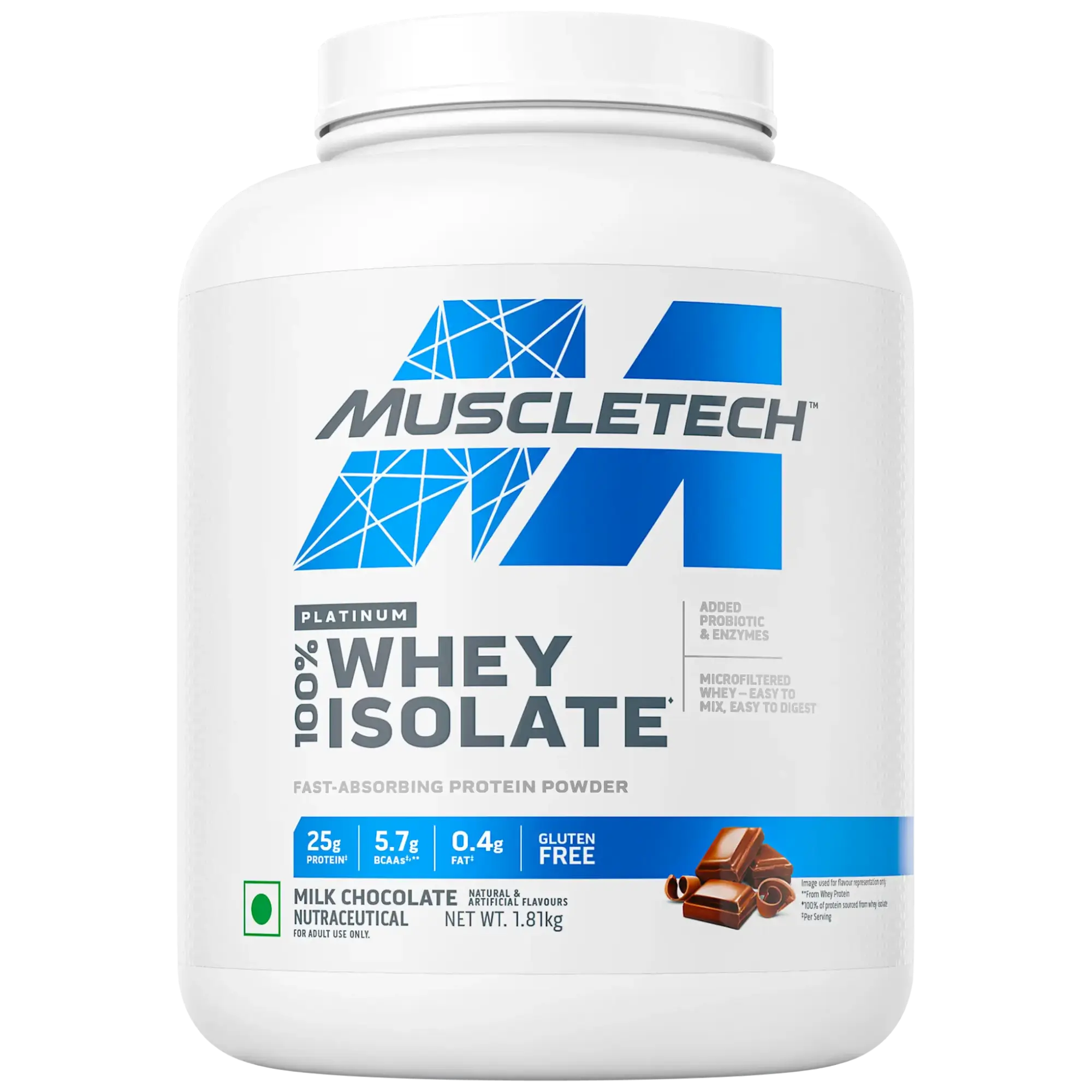 Muscletech whey isolate milk chocolate 1.8kg
