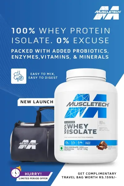 Muscletech Platinum 100% Whey Isolate Banner