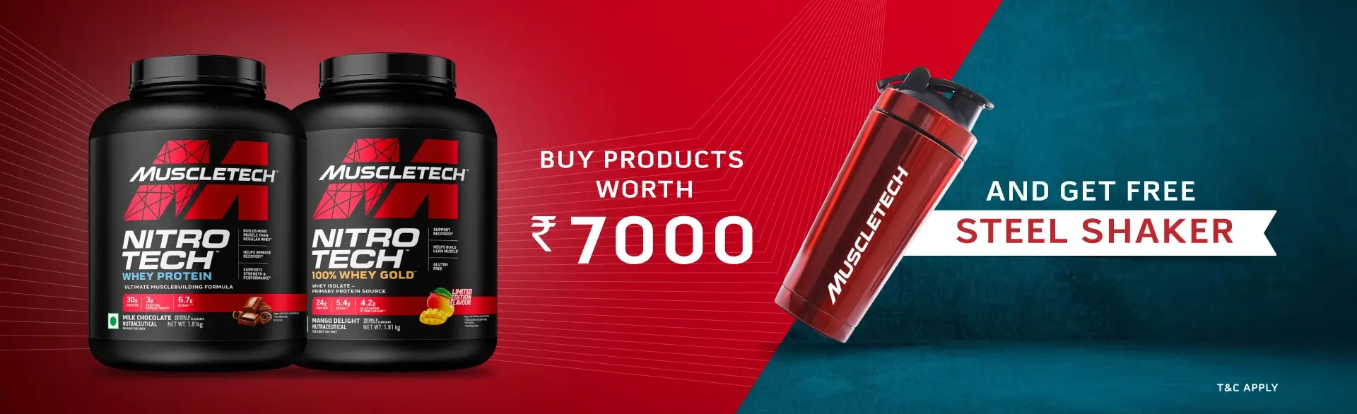 Muscletech Steel Shaker Banner