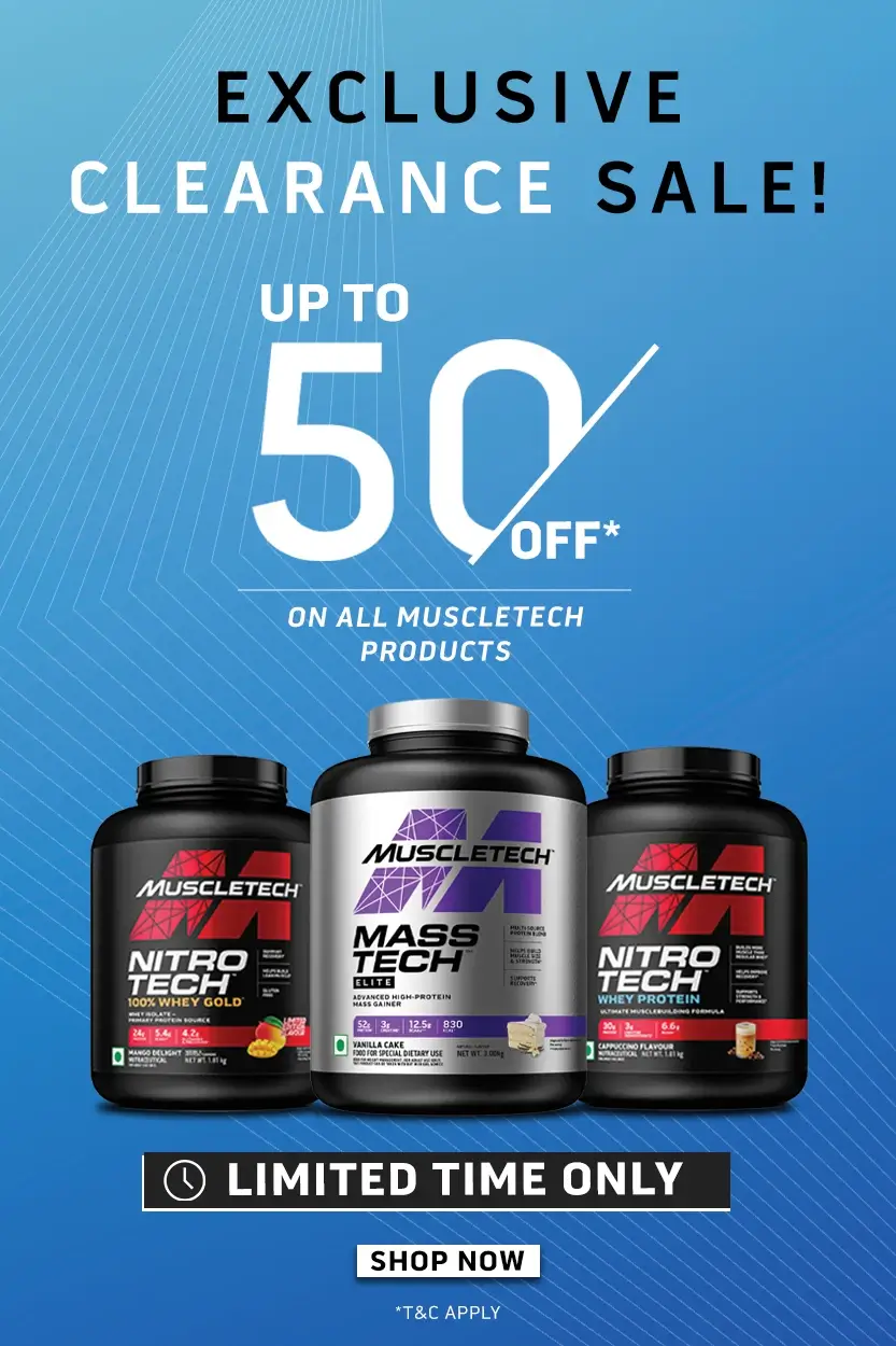 Muscletech Clearance Sale Banner